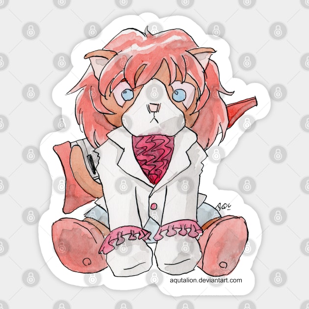 Harlock the Cat's cosplay: Kimber Benton Sticker by Aqutalion